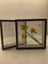 Set 2 rame foto 3D pătrate 22 x 22 cm, lemn si placă acrilică transparentă, adâncime 4 cm