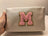 Geanta cosmetice voiaj, piele PU, 21 x 9 x 12 cm, cu litera monograma, roz