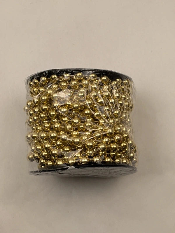 Ghirlanda cu margele, 10 m, perle artificiale 8 mm, pentru brad si decoratiuni