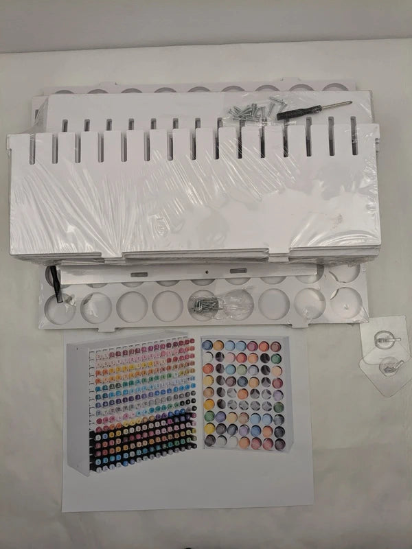 Set 2 organizatoare markere pentru birou, 240 si 63 compartimente, separatoare detasabile