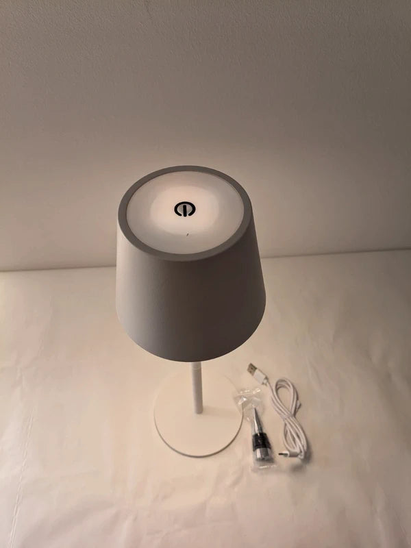 Lampă de masă LED reîncărcabilă, 200 lm, 3 temperaturi de culoare 3000K/4000K/5000K, reglabilă tactil, IP44