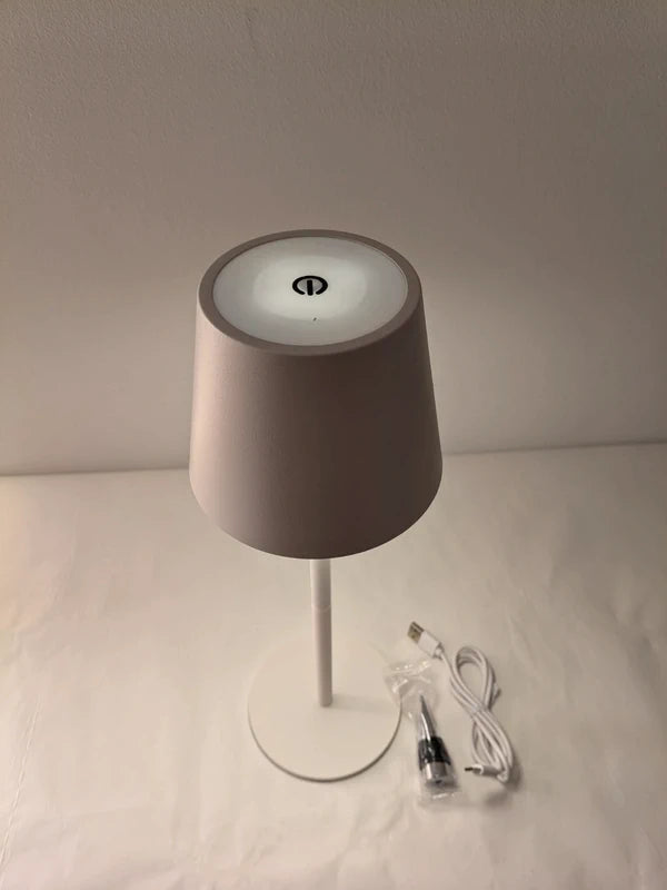 Lampă de masă LED reîncărcabilă, 200 lm, 3 temperaturi de culoare 3000K/4000K/5000K, reglabilă tactil, IP44