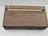 Suport vin de perete 2 piese, lemn si metal, 43 x 23 x 12,5 cm, suport pahare si compartiment dopuri, maro