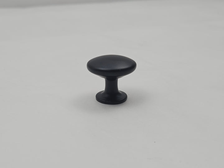 Set 20 butoni mobilier rotunzi, aliaj de zinc, 28 mm, cu șuruburi montaj incluse, negru