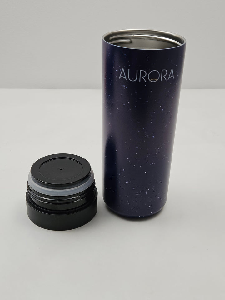 Cana termica 500 ml din inox, deschidere 360° si etansa, albastru