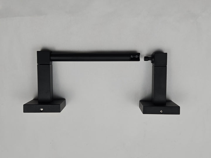Suport hartie igienica pentru perete, inox 304, patrat, montaj orizontal si vertical, negru