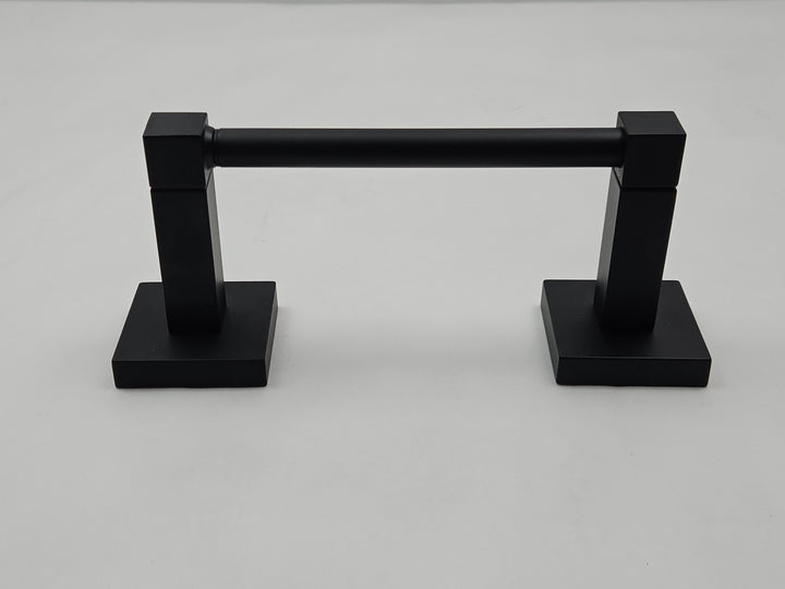 Suport hartie igienica pentru perete, inox 304, patrat, montaj orizontal si vertical, negru
