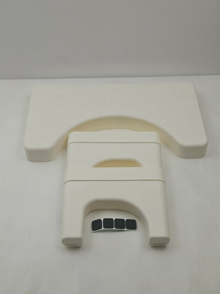 Taburet pentru toaleta, ABS, 40 x 21 x 17 cm, antiderapant, alb