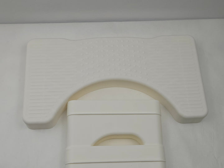 Taburet pentru toaleta, ABS, 40 x 21 x 17 cm, antiderapant, alb