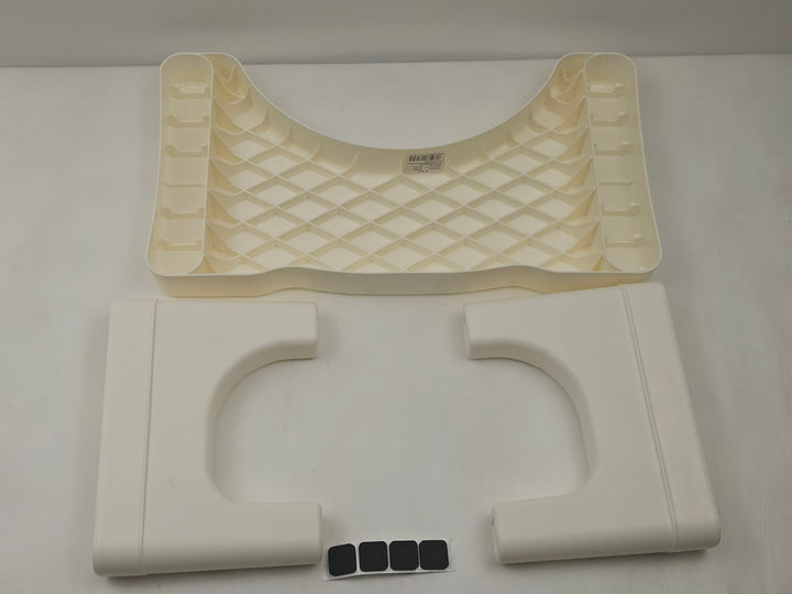 Taburet pentru toaleta, ABS, 40 x 21 x 17 cm, antiderapant, alb