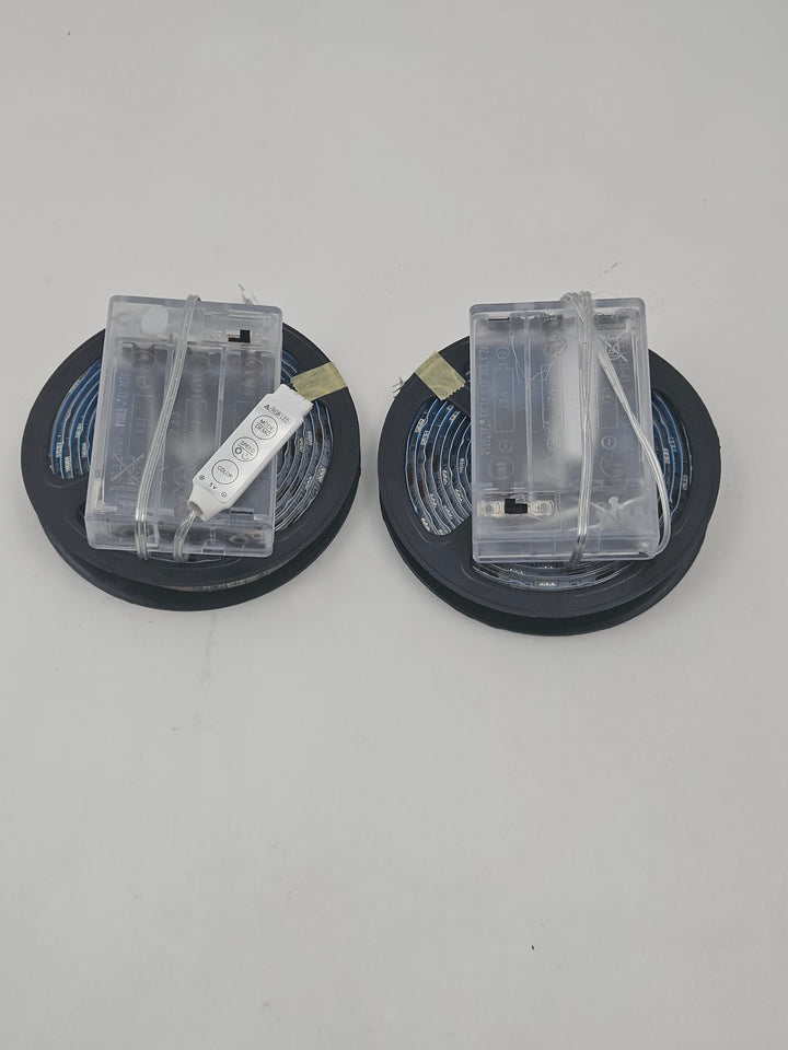 Set 2 benzi LED RGB, 2 x 2 m, 120 LED, IP65, cu baterii