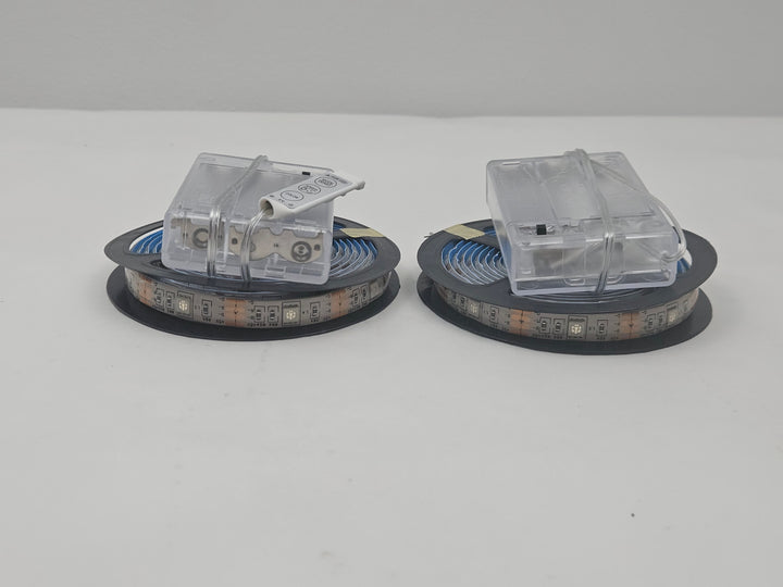 Set 2 benzi LED RGB, 2 x 2 m, 120 LED, IP65, cu baterii