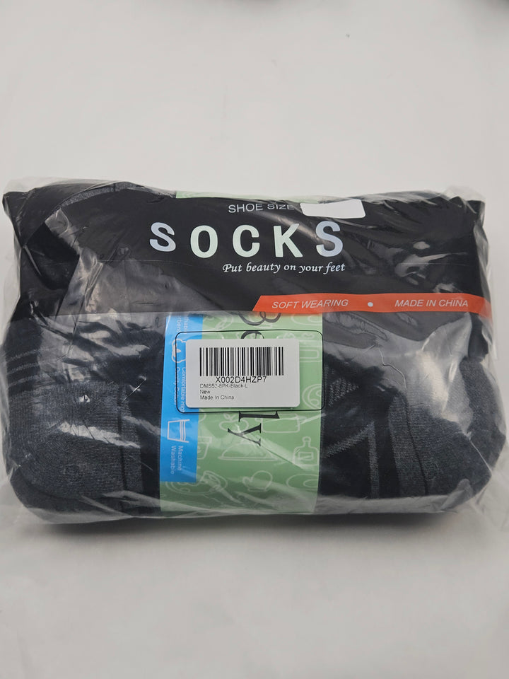 Set 8 sosete sport barbati din bumbac, scurte, talpa captusita si antiderapante, negru cu gri, 47-50