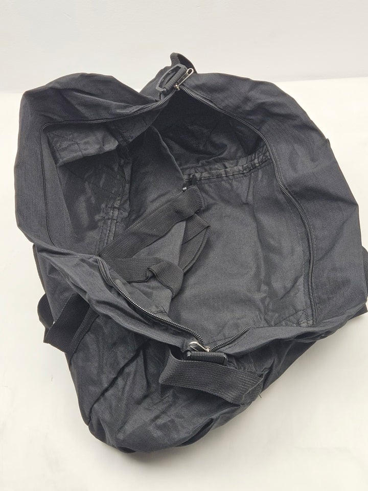 Geanta sport mica de voiaj, model cu litera, curea de umar reglabila si detasabila, negru