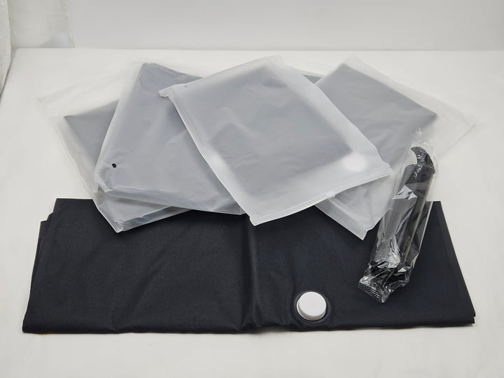 Set 6 saci de vidare pentru haine, 2S 2M 2L, cu pompa manuala si etichete