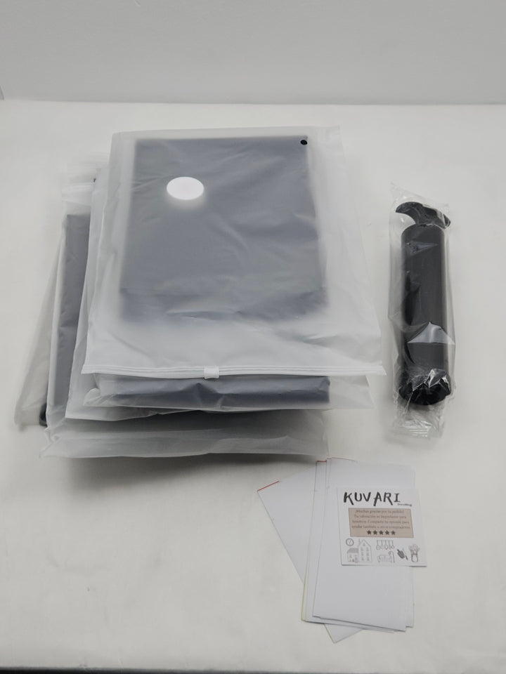 Set 6 saci de vidare pentru haine, 2S 2M 2L, cu pompa manuala si etichete