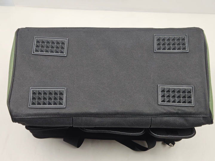 Geanta pentru electricieni 40 x 24 x 22 cm, material Oxford, rezistenta la apa, cu bretea si buzunare multiple, verde