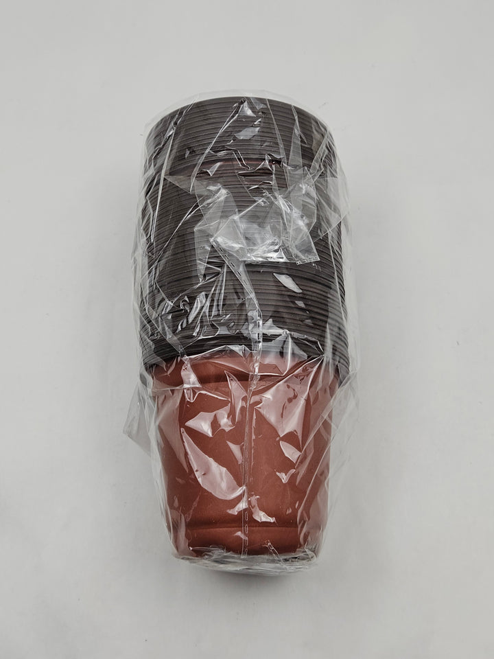 Set 50 ghivece pentru rasaduri cu dom reglabil, diametru 10 cm, orificii drenaj, 50 etichete