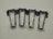 Set 4 picioare metalice pliabile pentru masa, 18 cm, negre