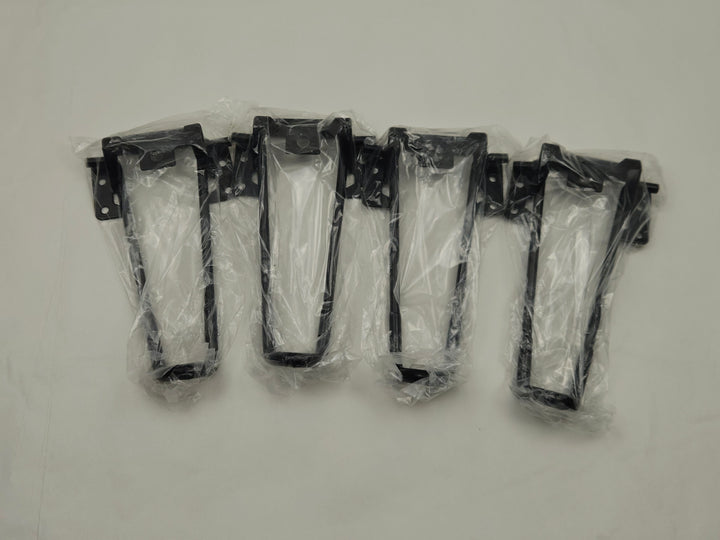 Set 4 picioare metalice pliabile pentru masa, 18 cm, negre