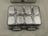 Set 2 cutii pentru gustări, 8 compartimente, 32 x 22 x 9 cm, cu capace individuale