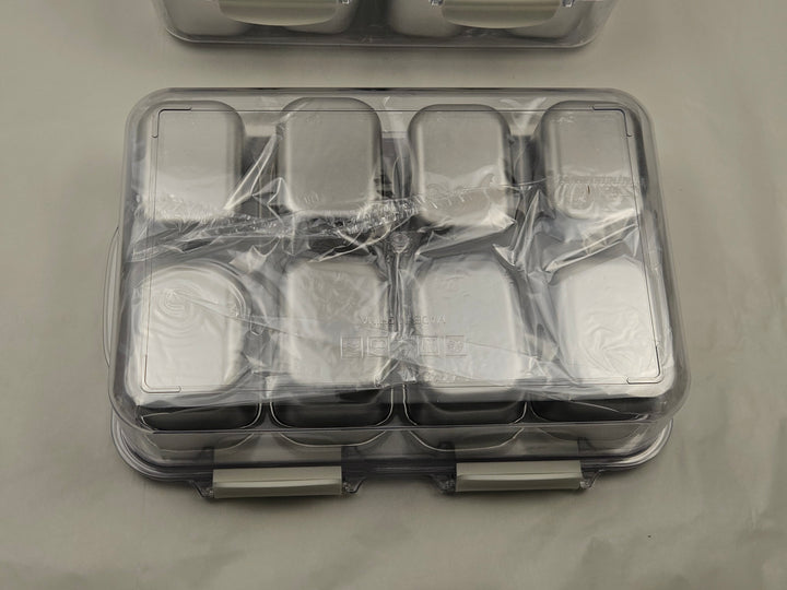 Set 2 cutii pentru gustări, 8 compartimente, 32 x 22 x 9 cm, cu capace individuale
