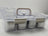 Set 2 cutii pentru gustări, 8 compartimente, 32 x 22 x 9 cm, cu capace individuale