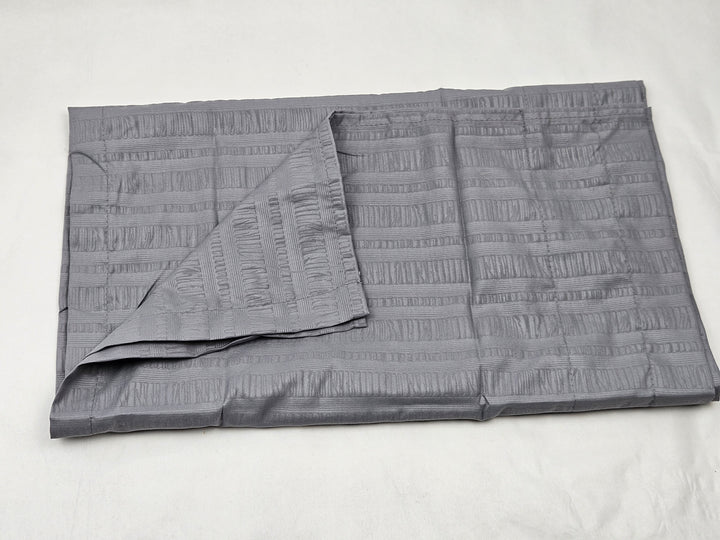 Perdea scurtă, model embosat, 152 x 38 cm, rezistentă la apă, gri