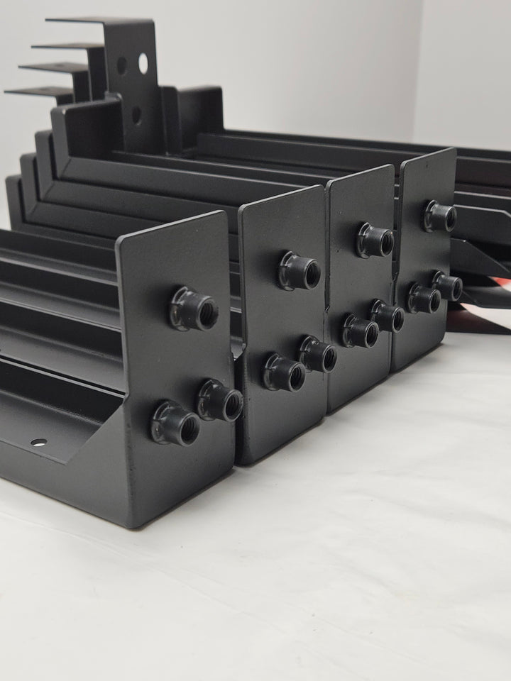 Set 4 țăruși pentru reparare stâlpi de gard, din oțel galvanizat, pentru stâlpi din lemn și metal, cu accesorii montaj