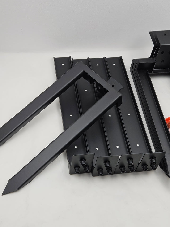 Set 4 țăruși pentru reparare stâlpi de gard, din oțel galvanizat, pentru stâlpi din lemn și metal, cu accesorii montaj