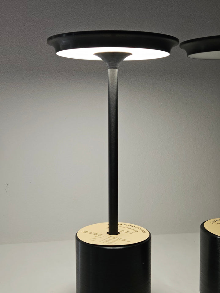 Set 2 lămpi LED de masă, 3 temperaturi de culoare, intensitate reglabilă, baterie 6000 mAh, IP54, negre