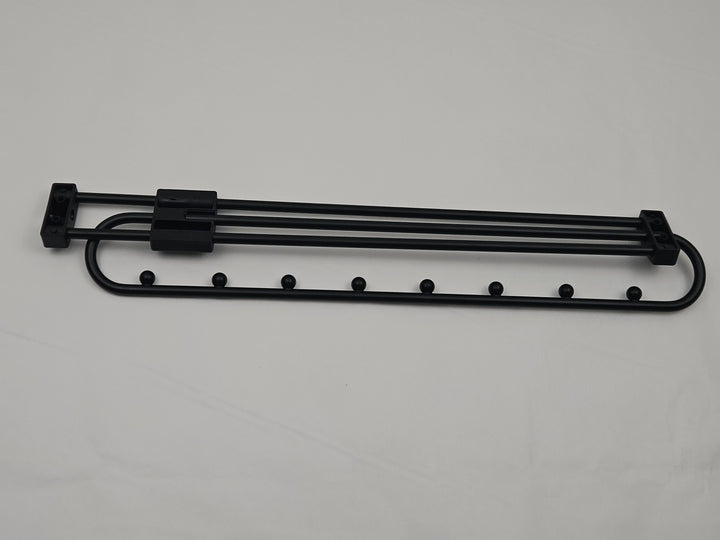 Bară extensibilă pentru haine, telescopică, 40 cm, montaj cu șuruburi, negru