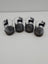 Set 4 suporturi pentru lumânări pastilă, metal și sticlă, model ren, 12 x 8 cm, negru