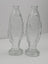 Set 2 vaze decorative din sticlă, formă de pește, cu dop din plută, 26 x 10 cm, transparente