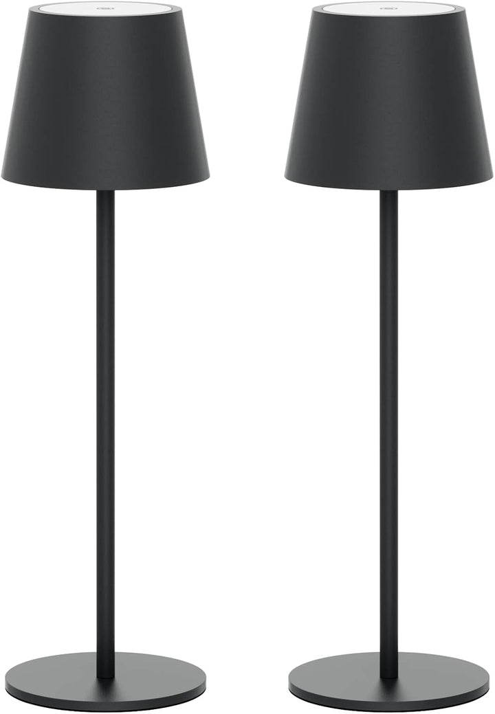 Set 2 lampi de masa LED, lumina alb-calda 3000 K, USB-C, IP54, aluminiu, clasa A