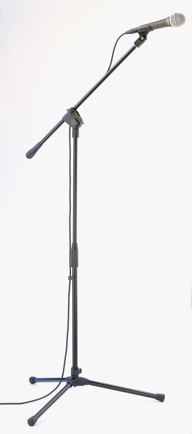 Samson MK10 Lightweight Boom Stand | Steel construction with tripod base and adjustable height for recording, performances and storage