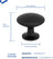 Set 20 butoni mobilier rotunzi, aliaj de zinc, 28 mm, cu șuruburi montaj incluse, negru