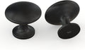 Set 20 butoni mobilier rotunzi, aliaj de zinc, 28 mm, cu șuruburi montaj incluse, negru