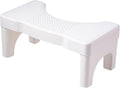 Taburet pentru toaleta, ABS, 40 x 21 x 17 cm, antiderapant, alb