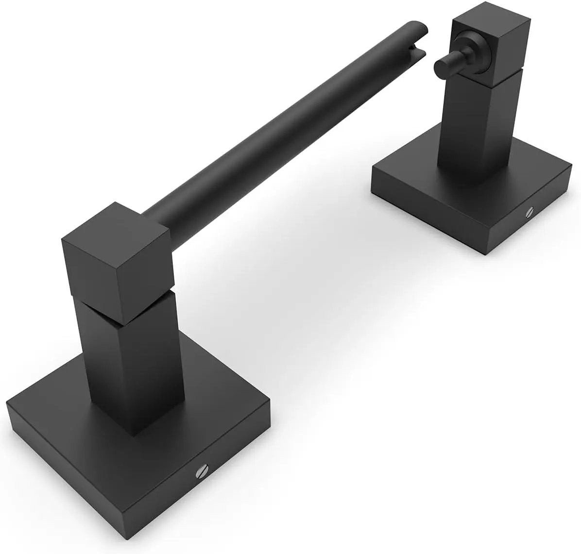 Suport hartie igienica pentru perete, inox 304, patrat, montaj orizontal si vertical, negru