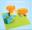 TINGLAND 6 Large Building Plates Compatible with Duplo, Green Blue Grey Base Plate, 25.5 x 25.5 cm Plate for Creative Preschool Toys
