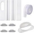 Air Conditioning Window Seal with Universal Coupling Reinforced PVC Panel Adjustable Window Seal AC Window Ventilation Set for Vertical/Horizontal Sliding Window for 13 cm Exhaust Hose | Adjustable window seal AC window ventilation set for vertical/horizo