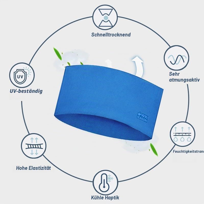 WK IEASON 2 Stück Sport-Stirnband für Männer und Frauen, elastisches, breites Stirnband für Laufen, Radfahren, Yoga, dominieren Sie Ihren Wettbewerb - Leistung Stretch & Feuchtigkeitstransport