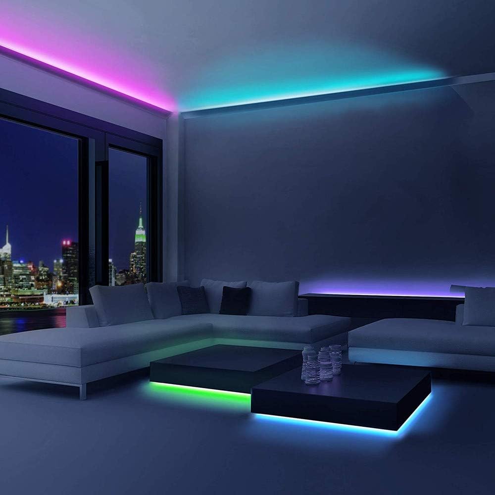 Set 2 benzi LED RGB, 2 x 2 m, 120 LED, IP65, cu baterii