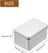 Set 6 cutii metalice cu capac, 107 x 70 x 60 mm, tabla cositorita, argintiu
