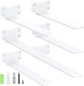 Set 6 console pentru raft, 25 cm, capacitate 75 kg, montaj ascuns, alb