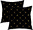 Set 2 fețe de pernă decorative, 55 x 55 cm, fermoar ascuns, negru