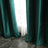 Set 2 draperii catifelate cu inele, 140 x 290 cm, opace, verde închis