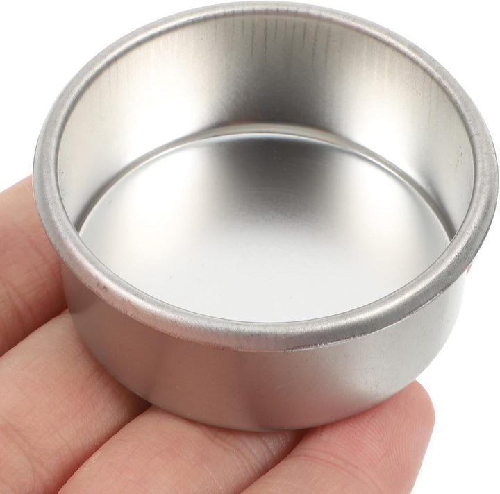 Set 20 suporturi metalice pentru lumânări pastilă, rotunde, model striat, reutilizabile, argintii