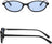 Retro Oval Rectangular Sunglasses for Men and Women, Classic Vintage Glasses, UV400 Protection, Green/Pink+Black/Blue